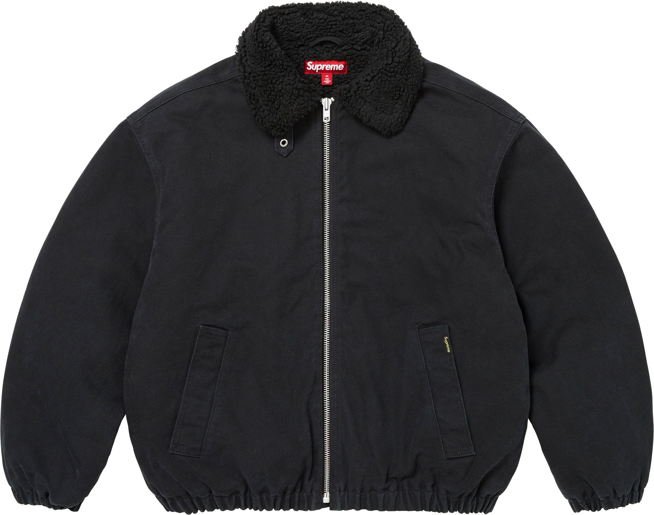 Faux Shearling Lined Bomber Jacket view 11